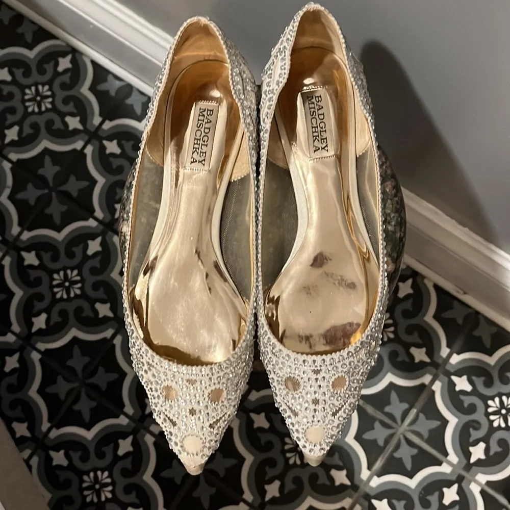 Badgley Mischka “Gigi” wedding shoes, Size 9 - Picture 7 of 8